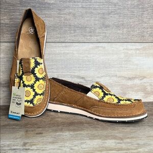 Ariat Women’s Cruiser Peanut “Field of Sun” Brown Sunflower Loafers